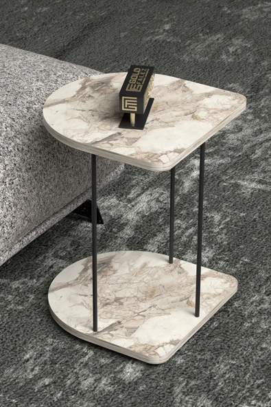 Yan Sehpa Tekerlekli Servis Sehpası Hnd Oval Efes ürün görseli 1