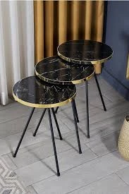 Zigon Sehpa 3 Lü Metal Ayak ürün görseli 1