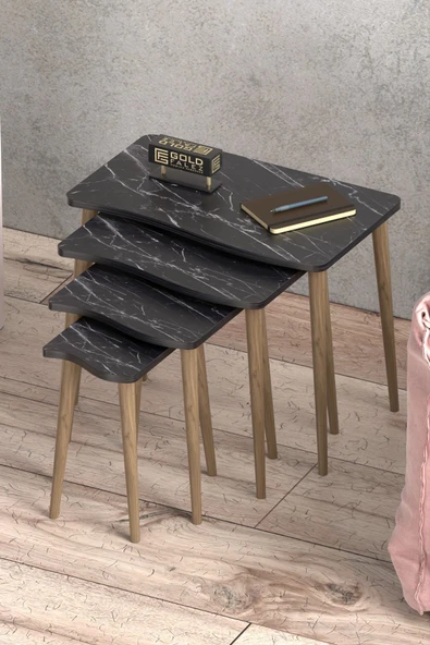 Zigon Sehpa Ahşap 4'lü Bendir KR - Resim 2