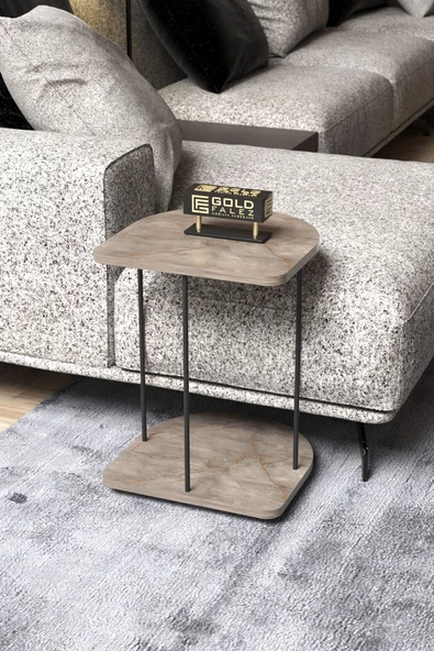 Yan Sehpa Tekerlekli Servis Sehpası Hnd Oval Gordion ürün görseli 1