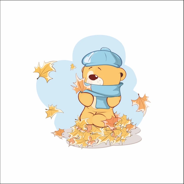 Sonbahar Ayı Sticker ürün görseli 1