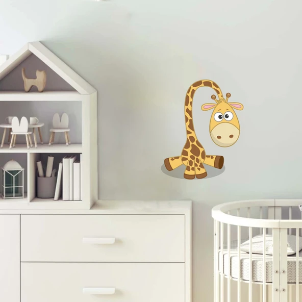 Sevimli Zürafa Sticker - Resim 2
