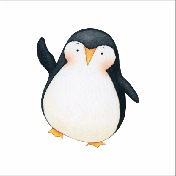 Sevimli Penguen Sticker