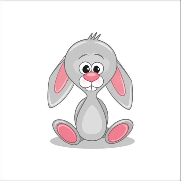 Sevimli Tavşan Sticker ürün görseli 1