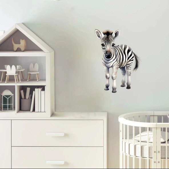Sevimli Zebra Sticker - Resim 2