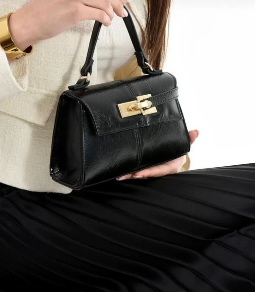 Lisbond Elegance Anastasia Model Siyah Kadın El Ve Omuz Çantası - 2