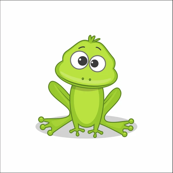 Sevimli Kurbağa Sticker ürün görseli 1