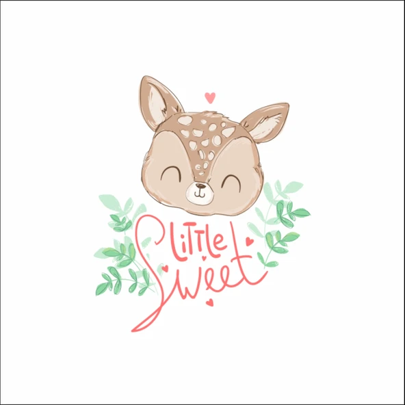 Sweet Little Sevimli Geyik Sticker ürün görseli 1