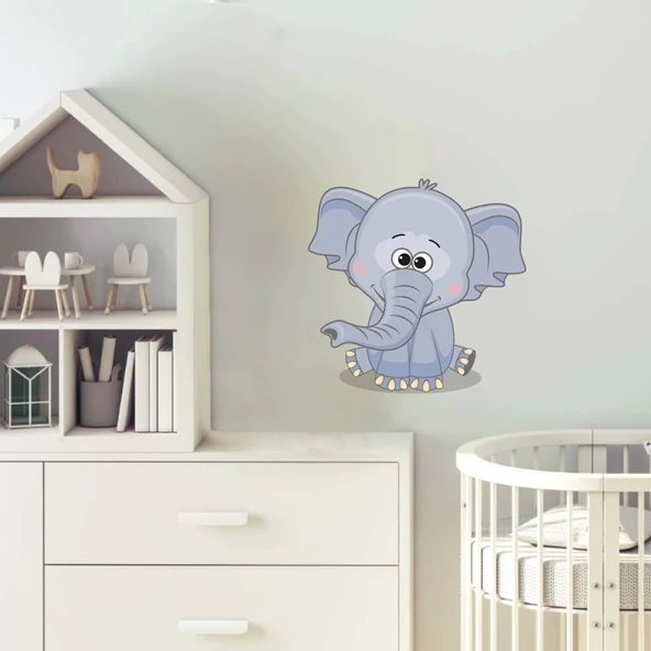 Sevimli Fil Sticker - Resim 2