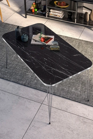 Orta Sehpa Kare Gümüş Bendir Tel ürün görseli 1