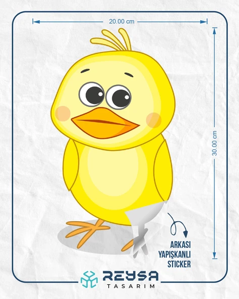 Sevimli Civciv Sticker - Resim 2