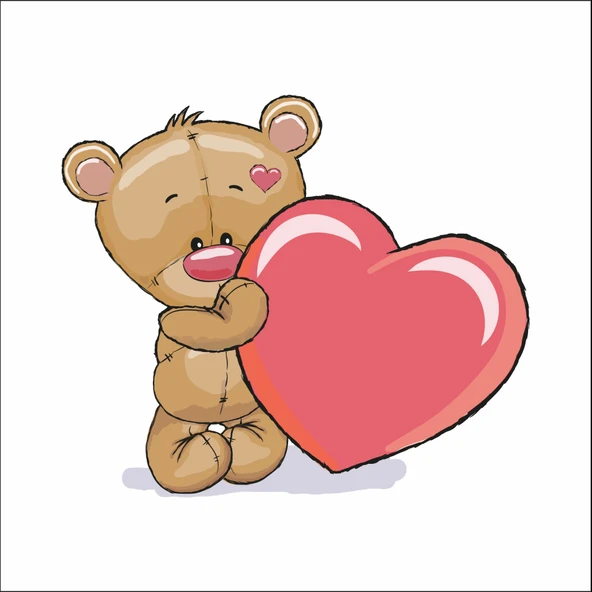 Kalpli Ayıcık ÇocukOdası Stikcer ürün görseli 1