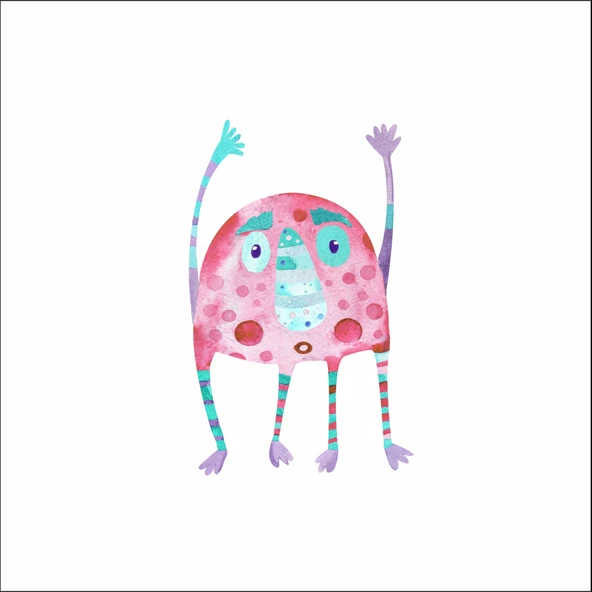 Sevimli Uzaylılar Sticker 4 ürün görseli 1