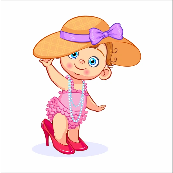 TopukluGiymiş Kız Sticker ürün görseli 1