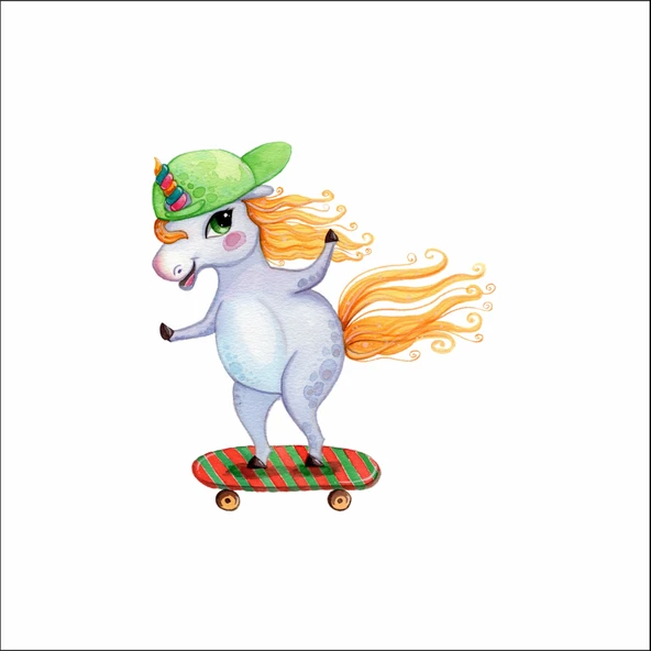 KayKaycı Unicorn Sticker