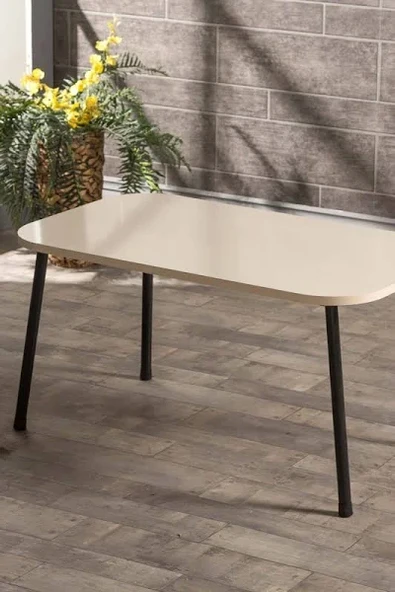 Zigon Sehpa  Ve Orta Sehpa Set Kr Metal Krem - 2