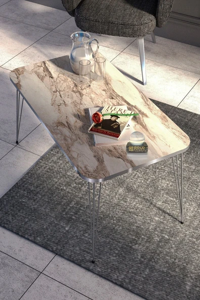 Zigon Sehpa Kr Ve Orta Sehpa Kr Set Gümüş Efes Tel - 2