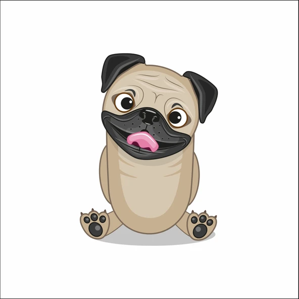 Sevimli köpek Sticker ürün görseli 1