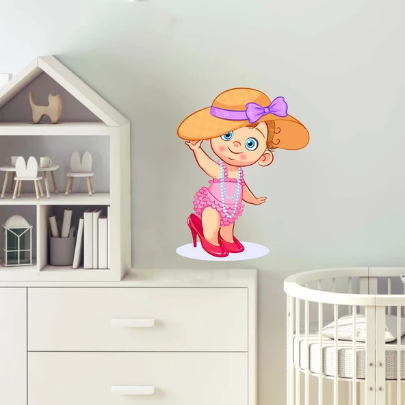 TopukluGiymiş Kız Sticker - Resim 2