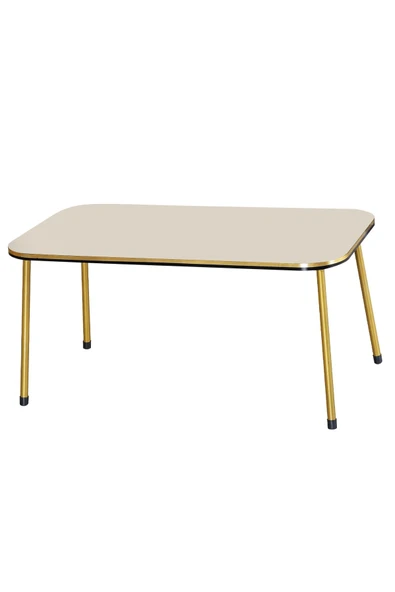 Orta Sehpa Krem Metal Ayak Kr Çift Gold ürün görseli 1