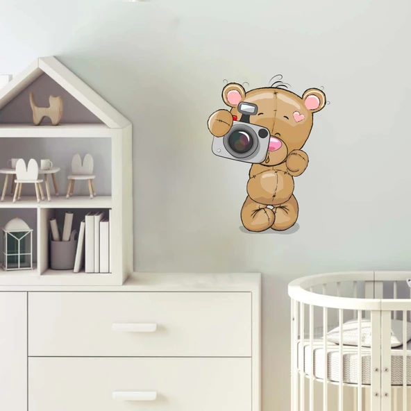 Fotoğraf Çeken Ayıcık Sticker - Resim 2