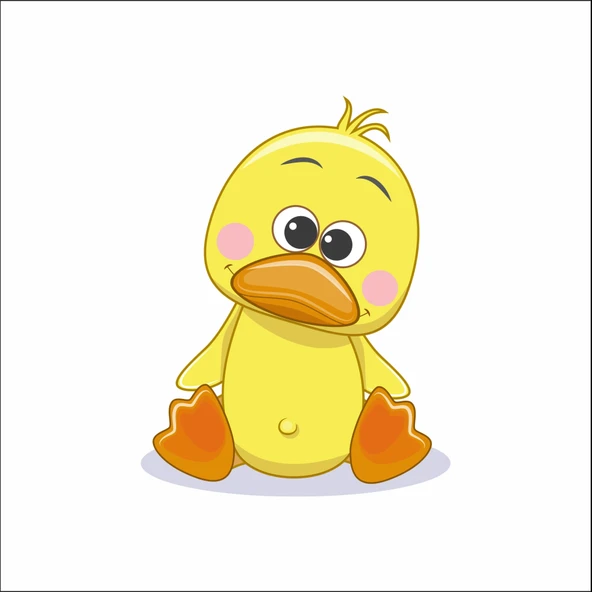 Sevimli Civciv Sticker - 1