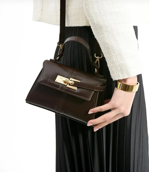 Lisbond Elegance Anastasia Model Acı Kahve Kadın El Ve Omuz Çantası - 2