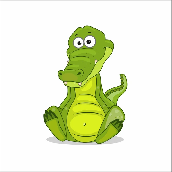 Sevimli Timsah Sticker ürün görseli 1