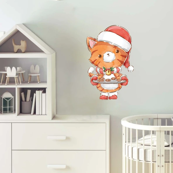 Yılbaşı Konseptli Kurabiye Yapan Aslan - Resim 2