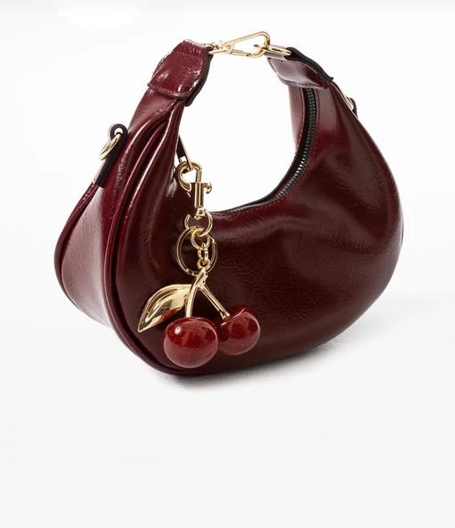 Lisbond Elegance Betty Model Bordo Charm Hediyeli Kadın El Ve Omuz Çantası - 3