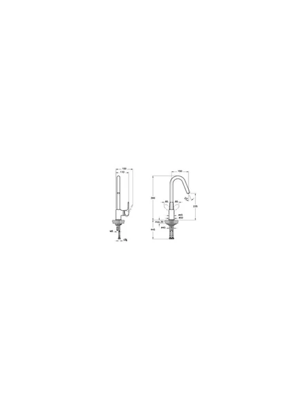 VitrA Artema Root Round A42742 Krom Mutfak Bataryası - 4