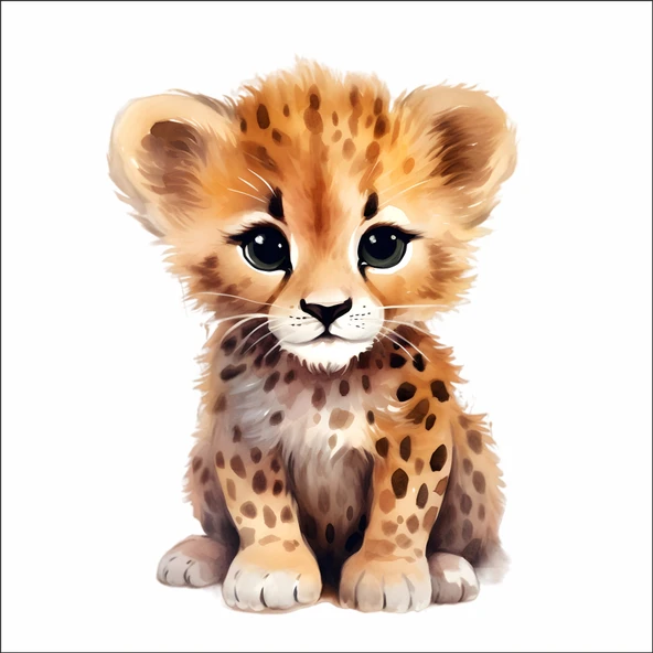 Sevimli Kaplan Sticker 1 ürün görseli 1