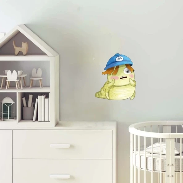 Mavi Şapkalı Canavar Squishy Stickerı - Resim 2