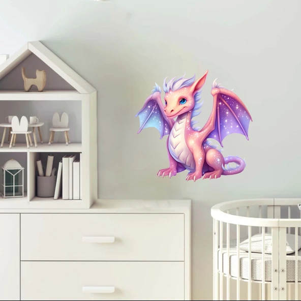 Sevimli Ejder Sticker 7 - Resim 2