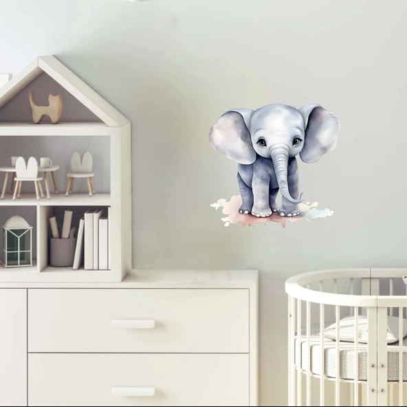 Sevimli Fil Sticker 1 - Resim 2