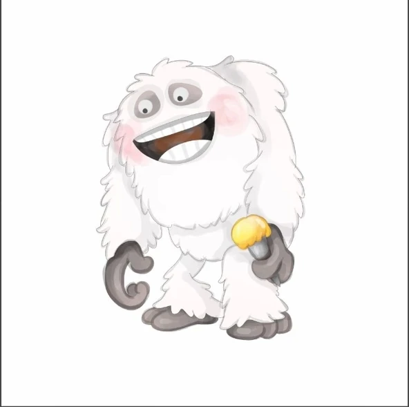 Karlı Canavar Yeti Çocuk Odası Stickerı ürün görseli 1