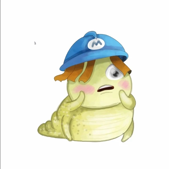 Mavi Şapkalı Canavar Squishy Stickerı ürün görseli 1