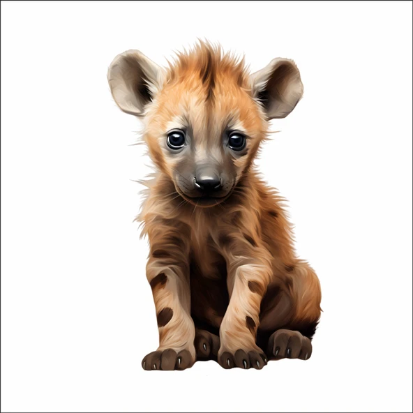 Sevimli Sırtlan Sticker ürün görseli 1