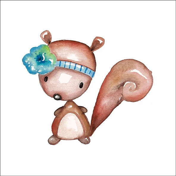 Sevimli Sincap Sticker ürün görseli 1