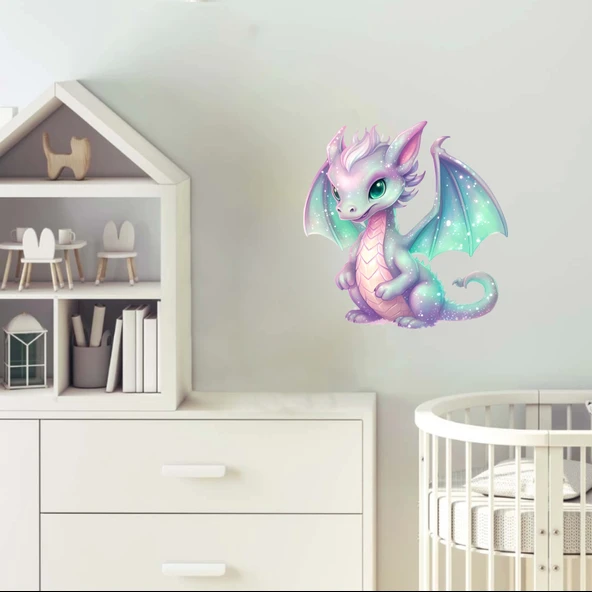 Sevimli Ejder Sticker 3 - Resim 2