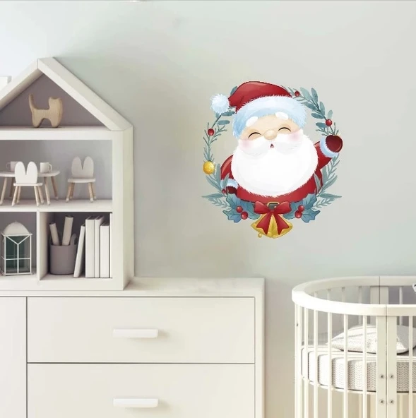 Noel Baba Duvar Sticker - Resim 2