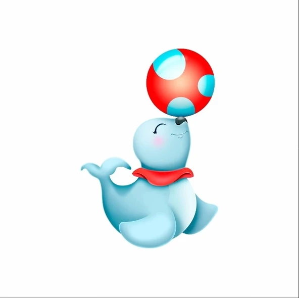 Topla Oynayan Fok Duvar Stikcer ürün görseli 1