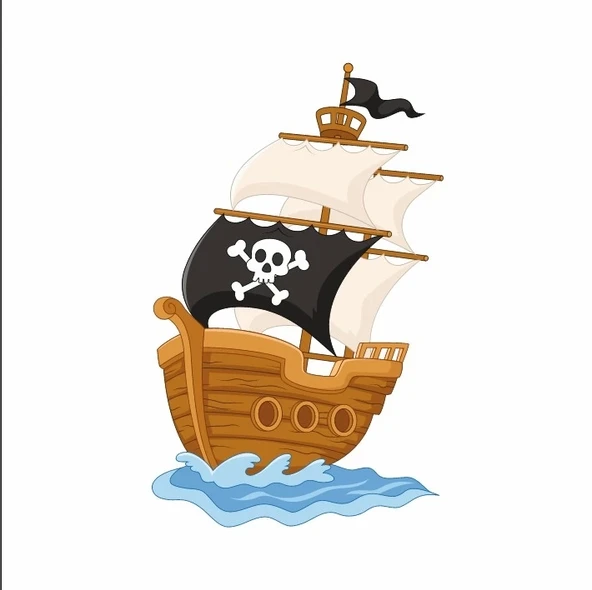 Korsan Gemisi Duvar Sticker'ı ürün görseli 1