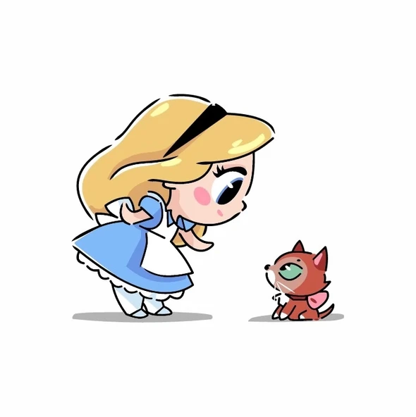 Masalsı Alice ve Arkadaşı Duvar Sticker'ı ürün görseli 1
