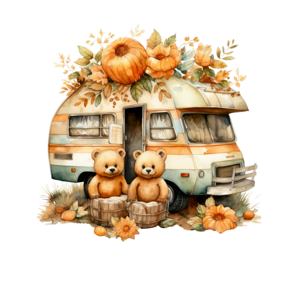 Kabaklı ve Ayıcık Ailesi Karavan Stickerı - 2