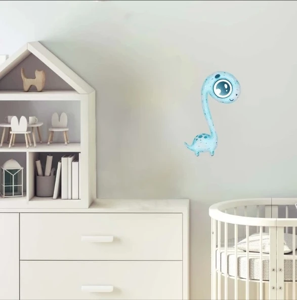 Gülümseyen Dinozor Bebek Stickerı - Resim 2