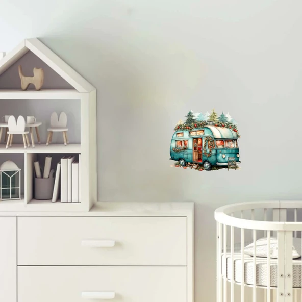 Yılbaşı Temalı Karavan Duvar Stickerı ürün görseli 1