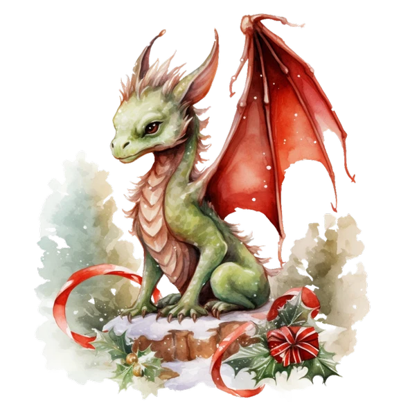 Kanatlı Noel Arkadaşı Duvar Stickerı - Resim 2