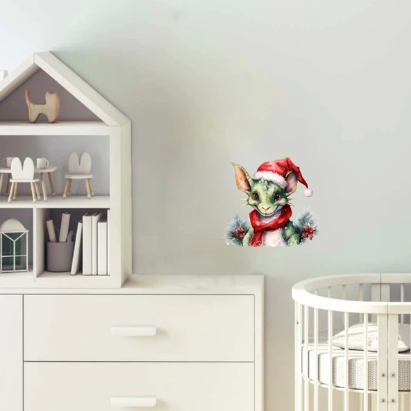 Noel Ejderhası Çocuk Odası Stickerı ürün görseli 1