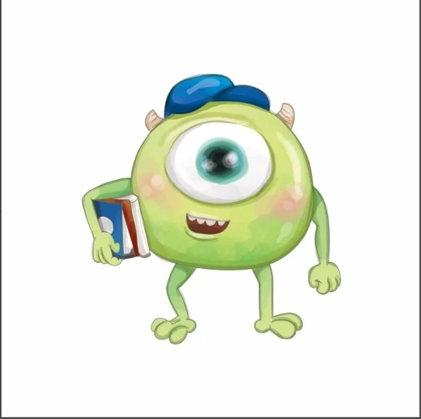 Kitaplı Mike Duvar Dekoru ürün görseli 1